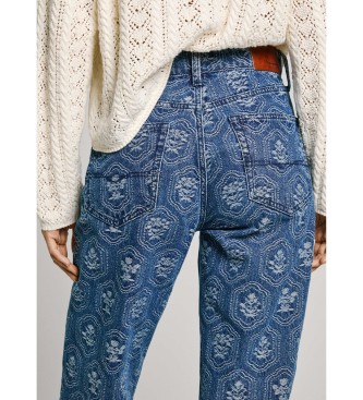 Pepe Jeans Jeans Straight Hw Jacquard blue