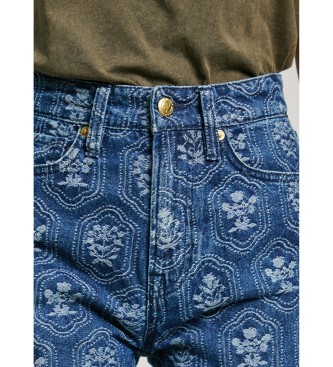 Pepe Jeans Jeans Straight Hw Jacquard azul