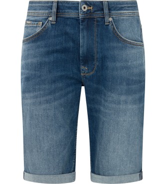 Pepe Jeans Bermuda kratke hlače Ravna modra