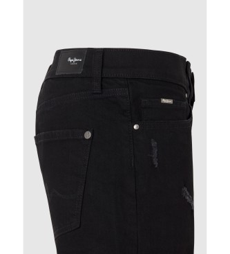 Pepe Jeans Kratke ravne hlače Hw black