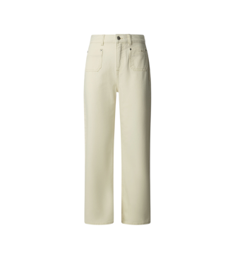 Pepe Jeans Calça Straight UHW Lexa bege