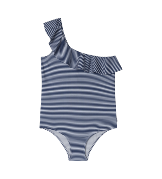 Pepe Jeans Costume da bagno in tessuto elastico e leggero Stripes blu