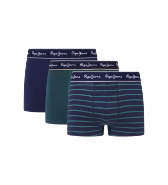 Pepe Jeans Pack 3 Boxers Riscas azul
