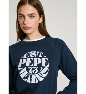 Pepe Jeans Felpa blu scuro Elena