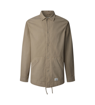 Pepe Jeans Beżowa bluza overshirt Suky