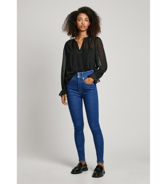 Pepe Jeans Jean bleu super skinny  taille haute et coupe skinny