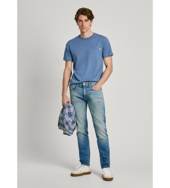 Pepe Jeans Blauwe taps toelopende jeans