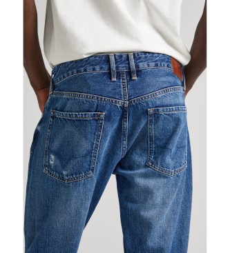 Pepe Jeans Niebieskie zwężane dżinsy