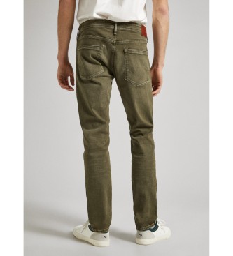 Pepe Jeans Ožičene hlače zelene barve