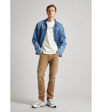 Pepe Jeans Beige Tapered Trousers