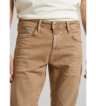 Pepe Jeans Bež hlače s stožčastim robom