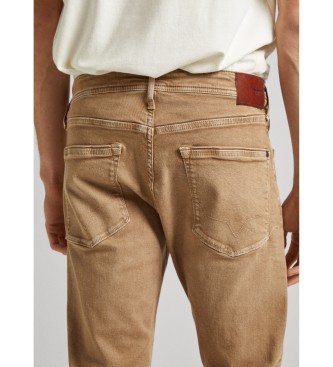 Pepe Jeans Bež hlače s stožčastim robom