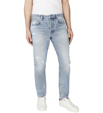 Pepe Jeans Callen blauwe taps toelopende jeans