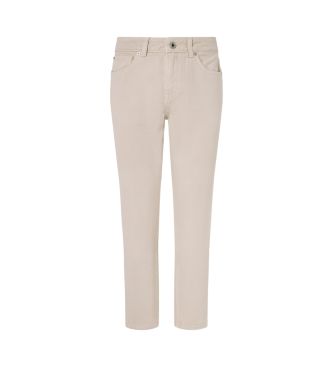 Pepe Jeans Jeans Tapered Hw beżowy