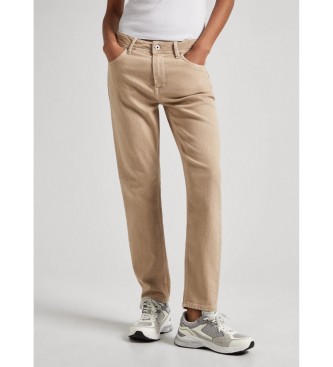 Pepe Jeans Konisch zulaufende Hose in Beige