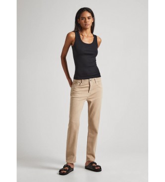 Pepe Jeans Konisch zulaufende Hose in Beige