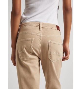 Pepe Jeans Konisch zulaufende Hose in Beige