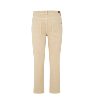 Pepe Jeans Konisch zulaufende Hose hellbeige