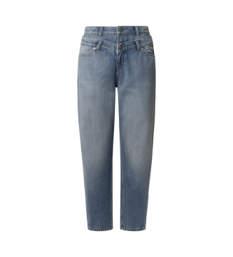 Pepe Jeans Jeans in taps toelopende pasvorm Dubbelblauw