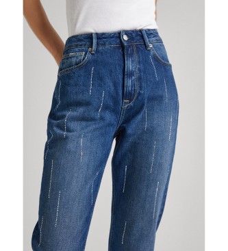 Pepe Jeans Jeans Tapered Uhw Sparkle bleu