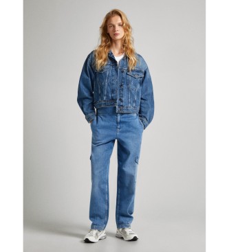 Pepe Jeans Kavbojke z oprijetim robom Uhw Utility blue