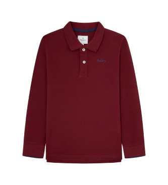 Pepe Jeans Thor Ls maroon polo shirt