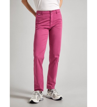 Pepe Jeans Różowe spodnie Tracy