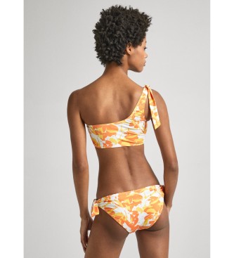 Pepe Jeans Top bikini tropicale arancione
