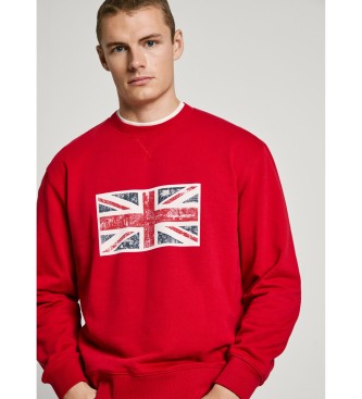 Pepe Jeans Bluza Union Crew w kolorze czerwonym
