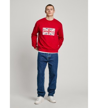 Pepe Jeans Bluza Union Crew w kolorze czerwonym