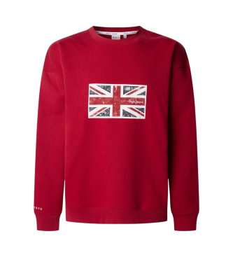 Pepe Jeans Bluza Union Crew w kolorze czerwonym