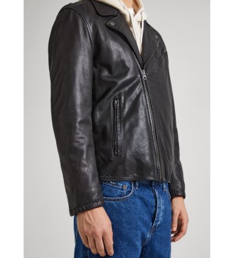 Pepe Jeans Giacca in pelle nera Valen