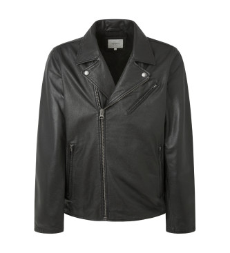 Pepe Jeans Giacca in pelle nera Valen