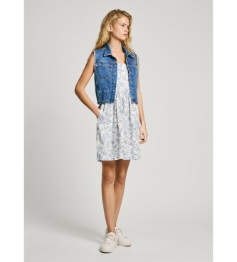 Pepe Jeans Chaleco W11 Denim Rever azul verde, azul