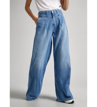 Pepe Jeans Široke hlače Uhw Pleat Jeans blue