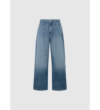 Pepe Jeans Široke hlače Uhw Pleat Jeans blue