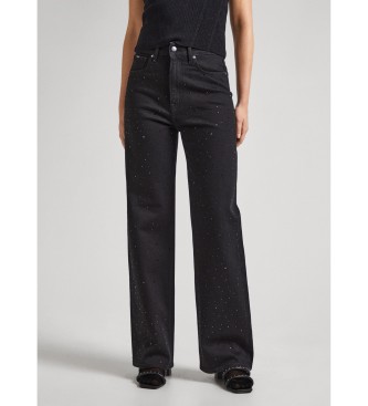 Pepe Jeans Wide Leg Sparkle Jeans sort