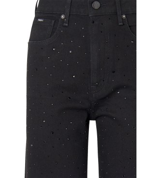 Pepe Jeans Široke kavbojke Sparkle Jeans black