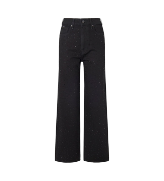 Pepe Jeans Weit geschnittene Sparkle Jeans schwarz