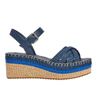 Pepe Jeans Modri sandali Witney Colors -Višina pete 7,3 cm