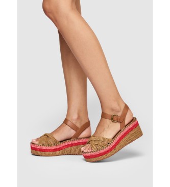 Pepe Jeans Witney Colors rjavi sandali -Višina pete 7,3 cm