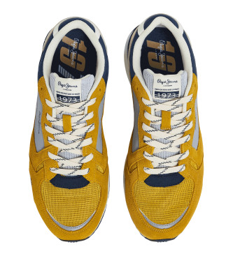 Pepe Jeans Sneakers i lder X20 Free gul