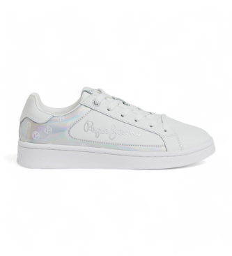 Pepe Jeans Zapatillas de Piel Milton Mirror blanco
