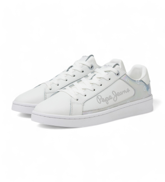 Pepe Jeans Zapatillas de Piel Milton Mirror blanco