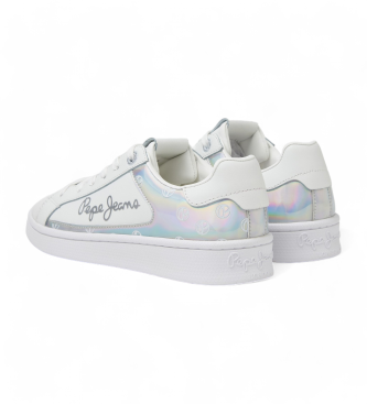 Pepe Jeans Zapatillas de Piel Milton Mirror blanco