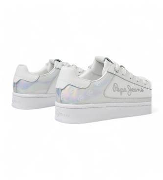 Pepe Jeans Zapatillas de Piel Milton Mirror blanco