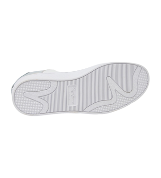 Pepe Jeans Zapatillas de Piel Milton Mirror blanco