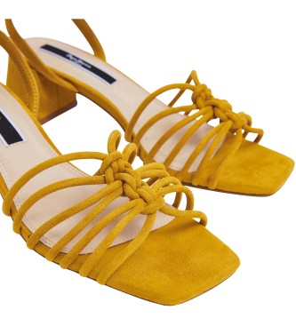Pepe Jeans Sandały Zoe Colors żółte -Wysokość obcasa 6cm