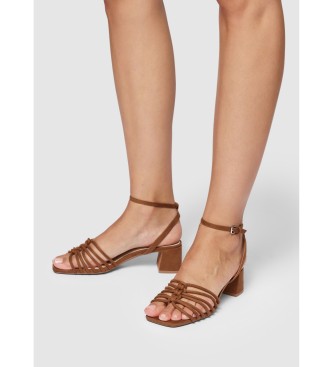Pepe Jeans Zoe Colors brown sandals -Heel height 6cm