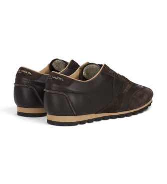 Philippe Model Planche Low brown leather sneakers